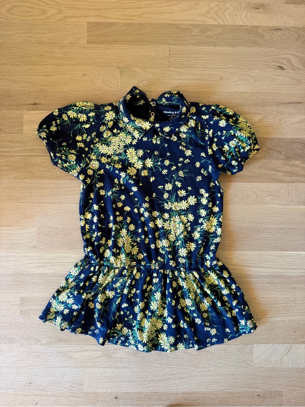 Misha and Puff Pima cotton dress with floral print 8-9